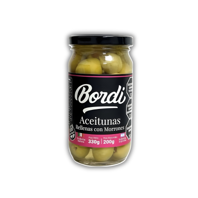 Bordi Frasco aceitunas verdes rellenas de morron 200g